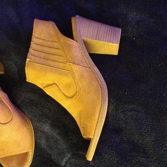 Open toe/heel Suede-like boots - Picture 2 of 11